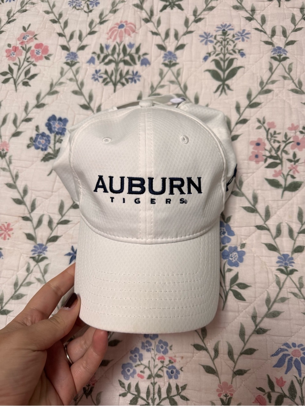 Under Armour Auburn Tigers White Adjustable Performance Cap